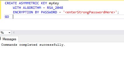 CREATE ASYMMETRIC KEY